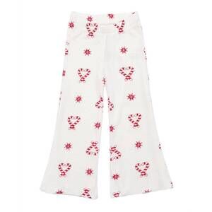 NEW FEATHER 4 ARROW girls melanie candy cane bell bottom pants in ivory